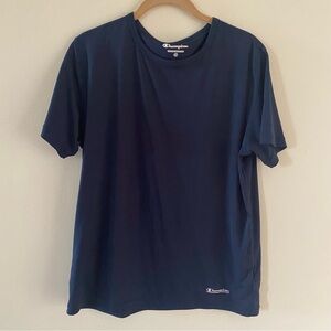 VIN Navy Blue Champion Men's Activewear Short Sleeve Top Size L Large Polyester